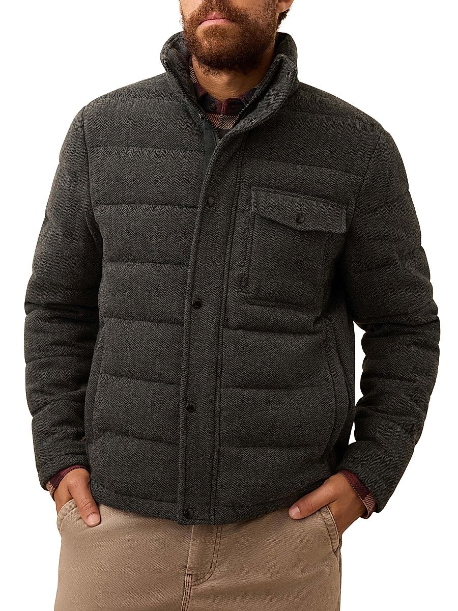 Men's Teton Valley Cotton-Blend Puffer Jacket - Dark Steel Charcoal - Size Small