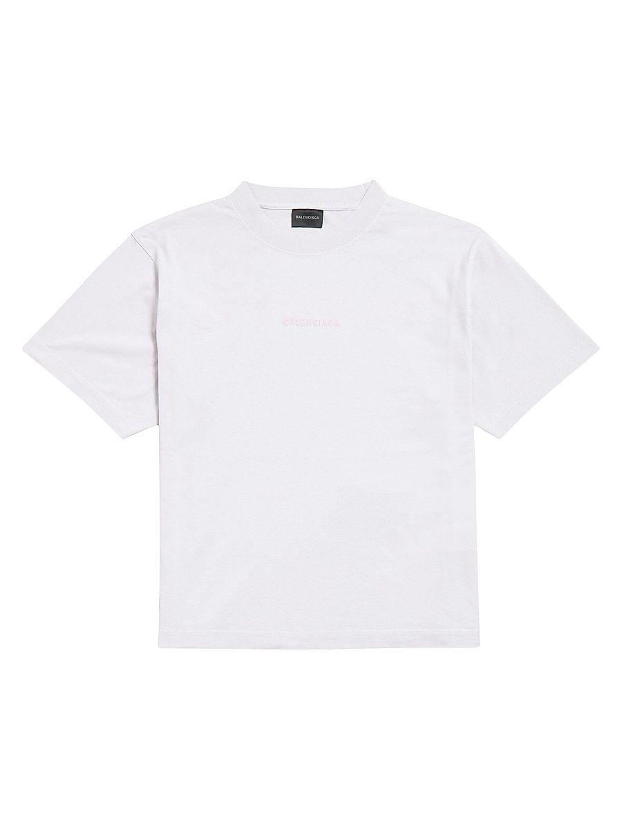 Women's Balenciaga Back T Shirt Medium Fit - Dirty White - Size XL