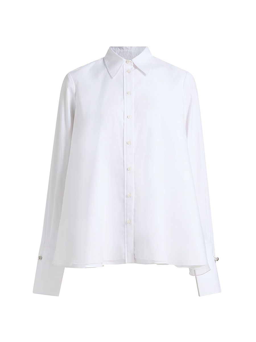 Women's Vaughn Frothy Layered Shirt - White - Size 8