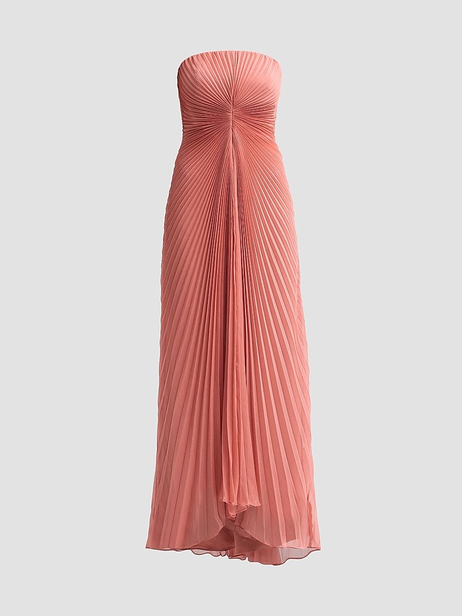 Women's Myra Pleated High-Low Maxi Dress - Monarch Wing - Size 14