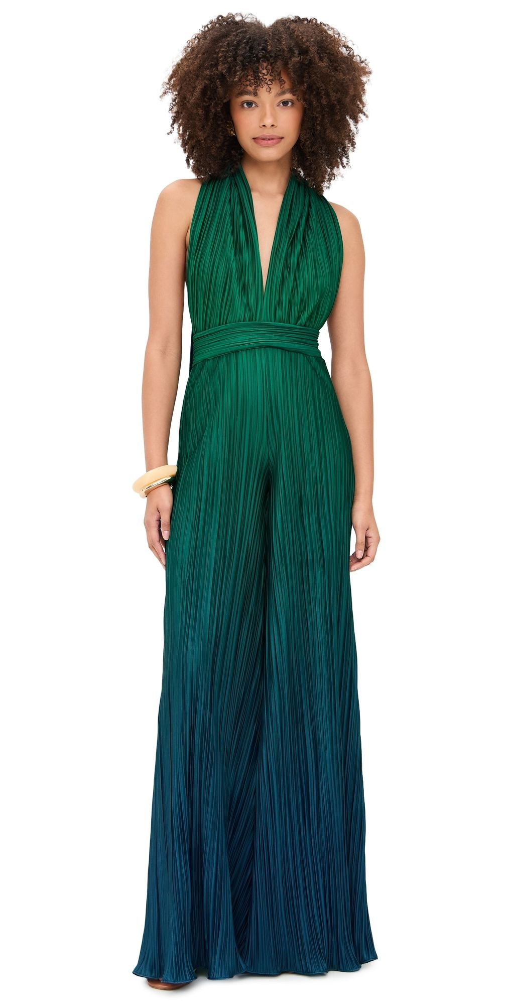 Maylé Vásquez Ondina Jumpsuit Deep Green Ombre M
