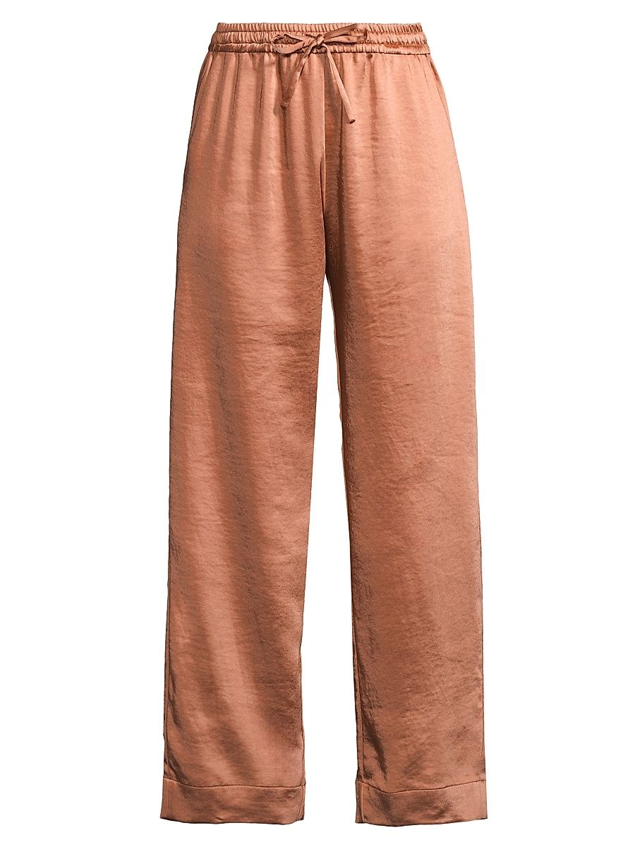 Women's Garcia Elasticized Satin Pants - Ginger Rich Satin - Size XL