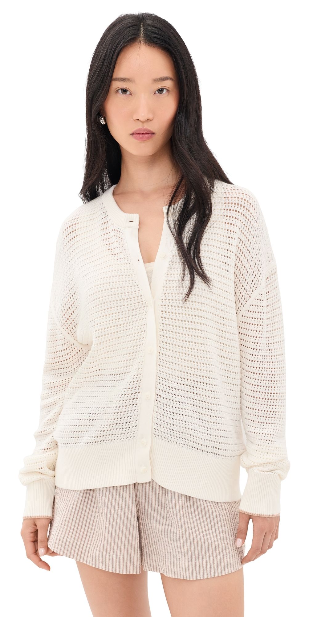 Varley Pembroke Knit Cardigan Egret L