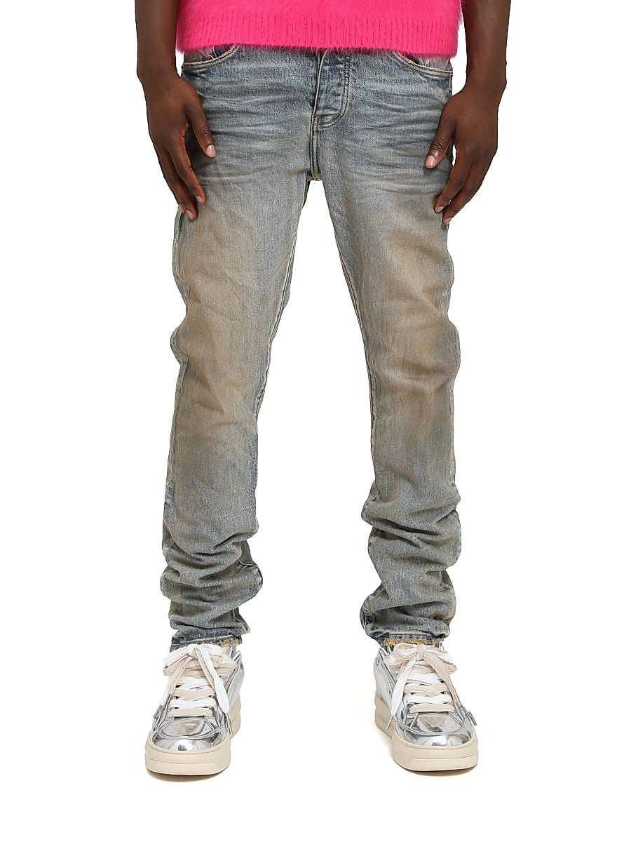 Men's Glow Dirty Slim Straight-Leg Jeans - Light Indigo - Size 40