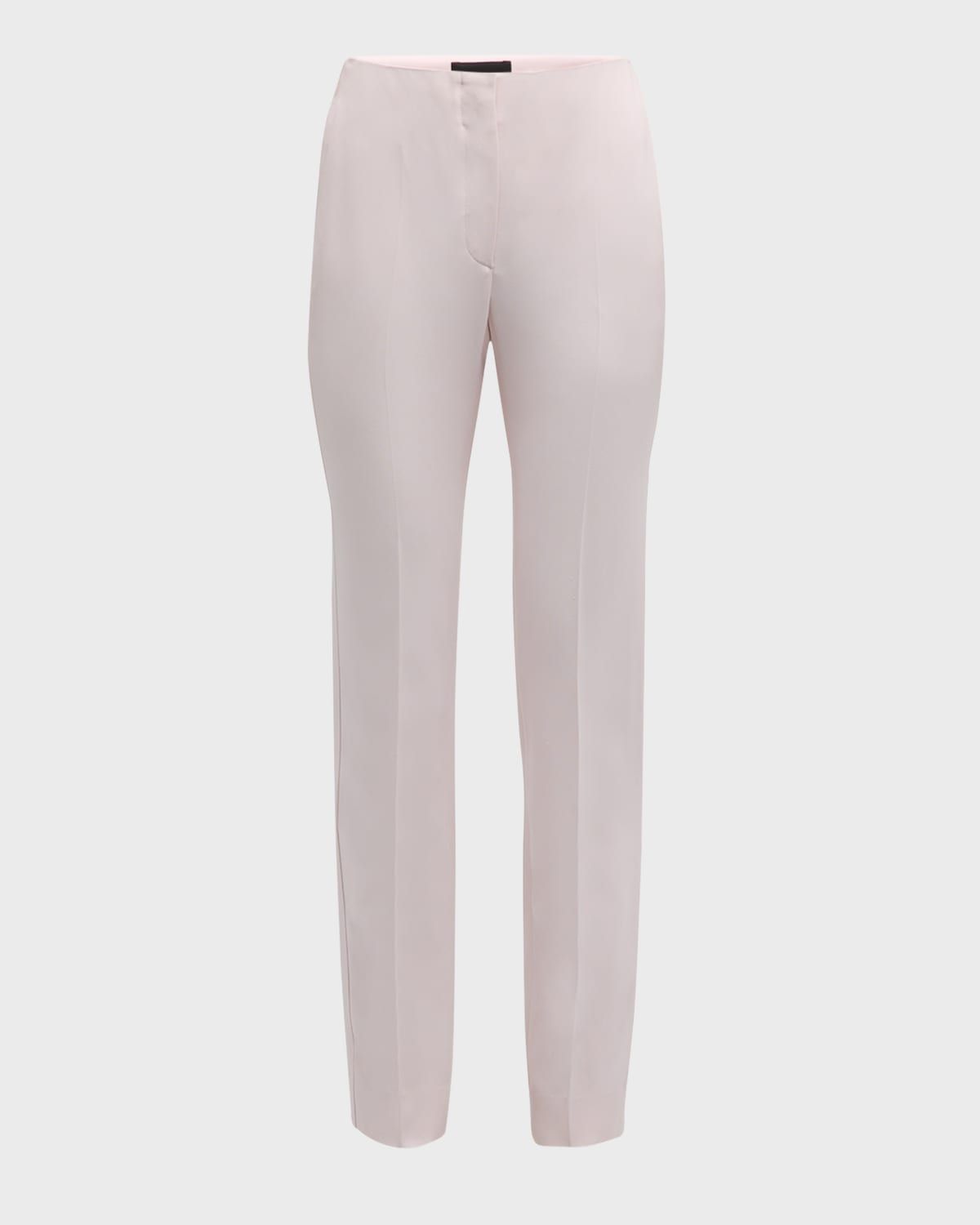 High-Rise Straight-Leg Crepe Cady Trousers