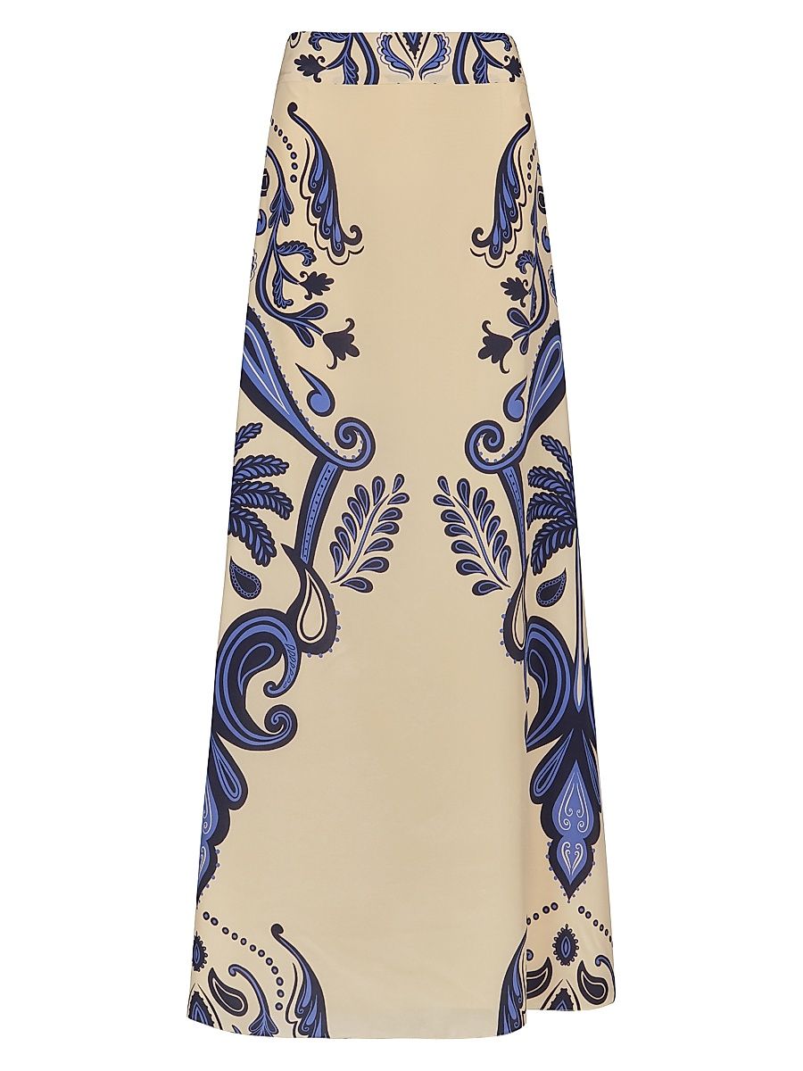 Women's Everywhere Maxi Skirt - Ecru Navy - Size 2