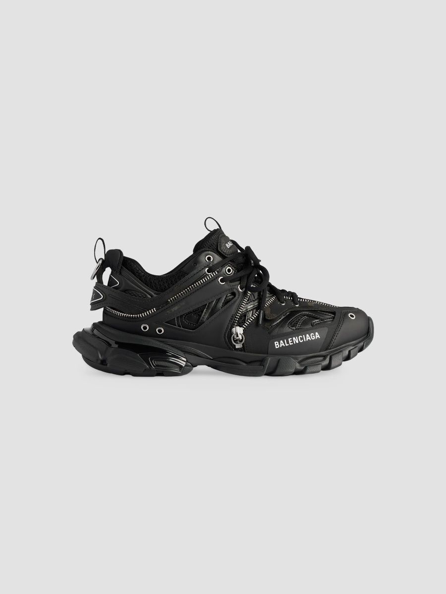 Balenciaga Women's Track Zip Sneakers - Black - Size 5