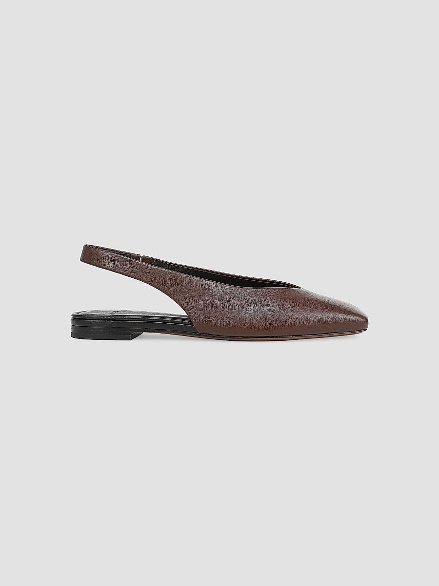 Vince Women's Darlina Leather Slingback Flats - Molton Brown - Size 11
