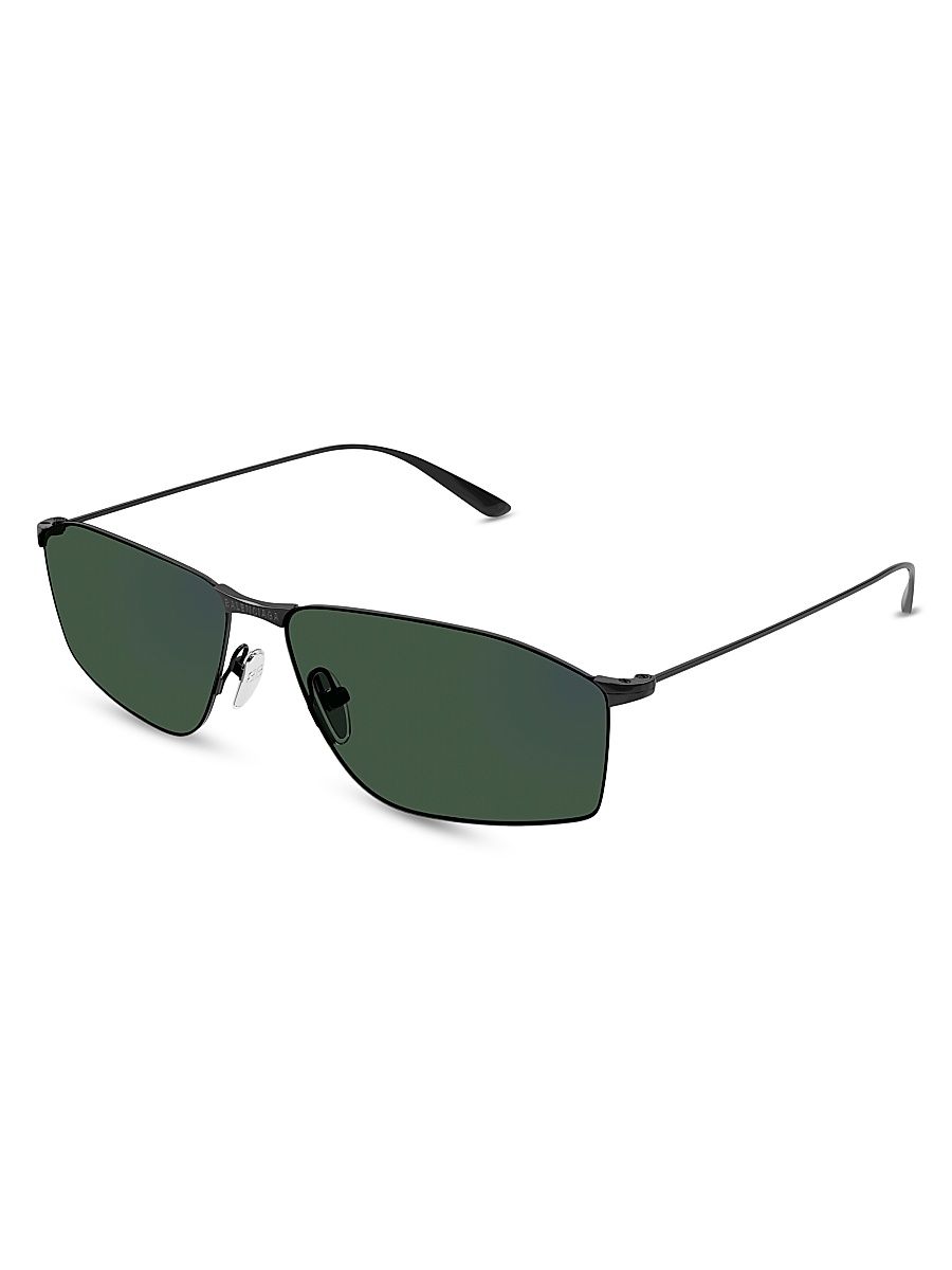 Men's Invisible 2.0 62MM Rectangular Sunglasses - Grey Green