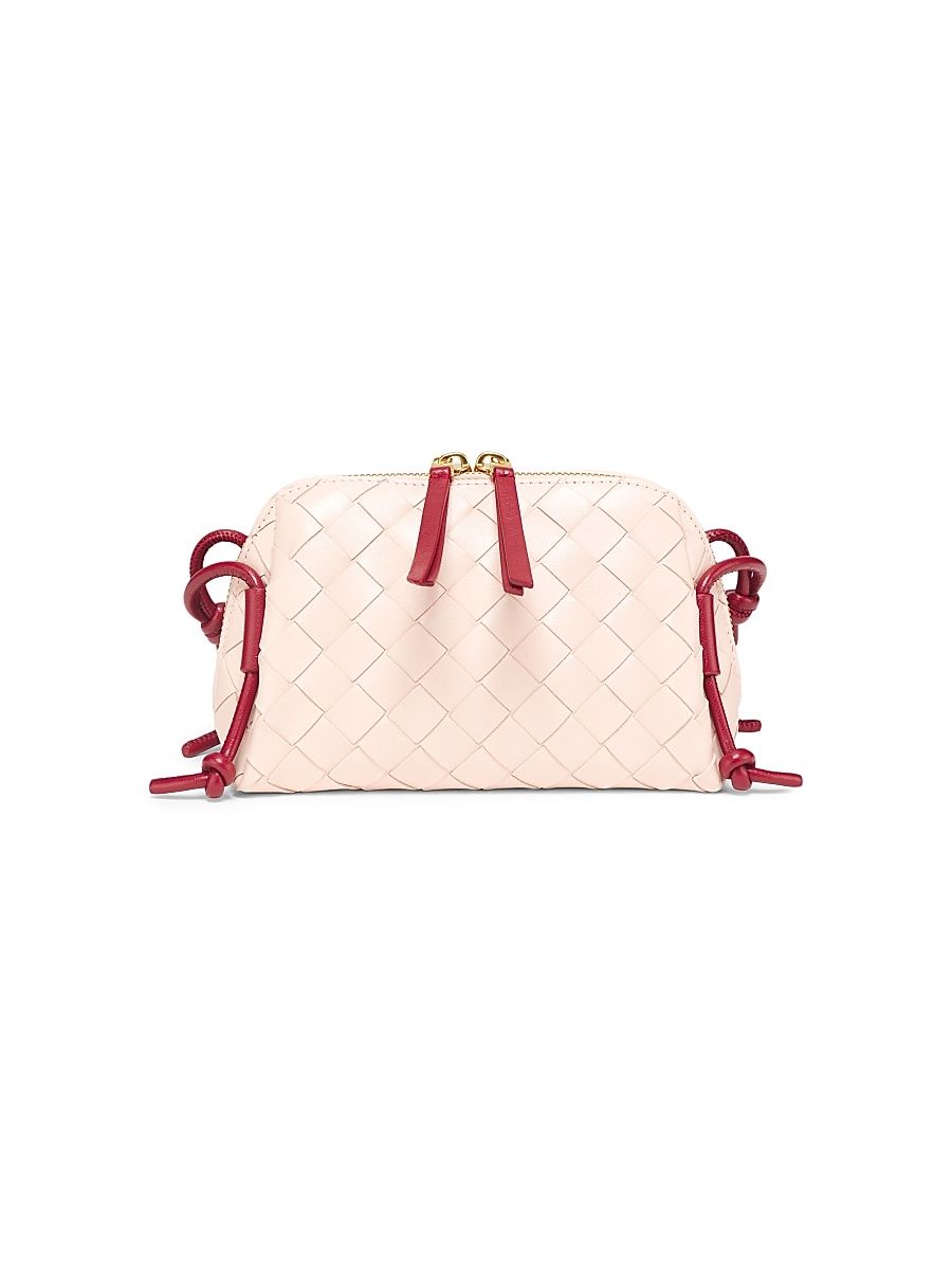 Women's Concert Intrecciato Leather Pouch - Cameo