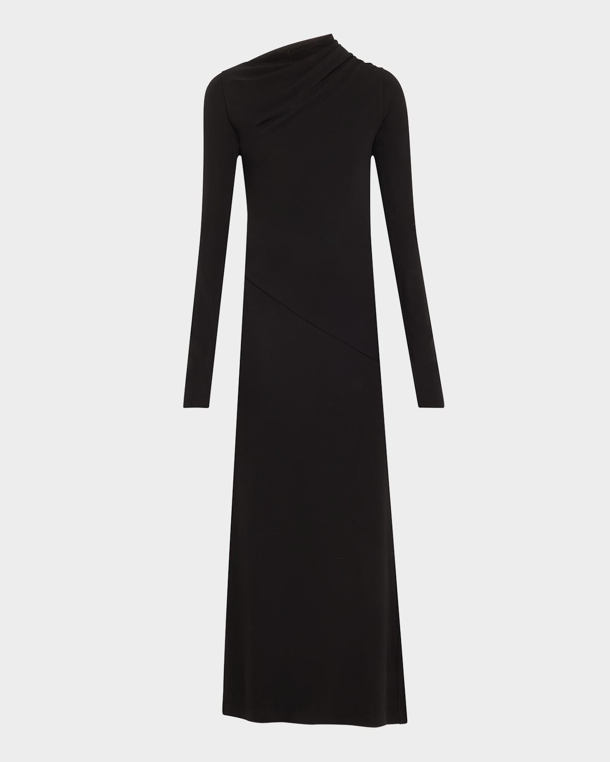 Long Draped Jersey Dress
