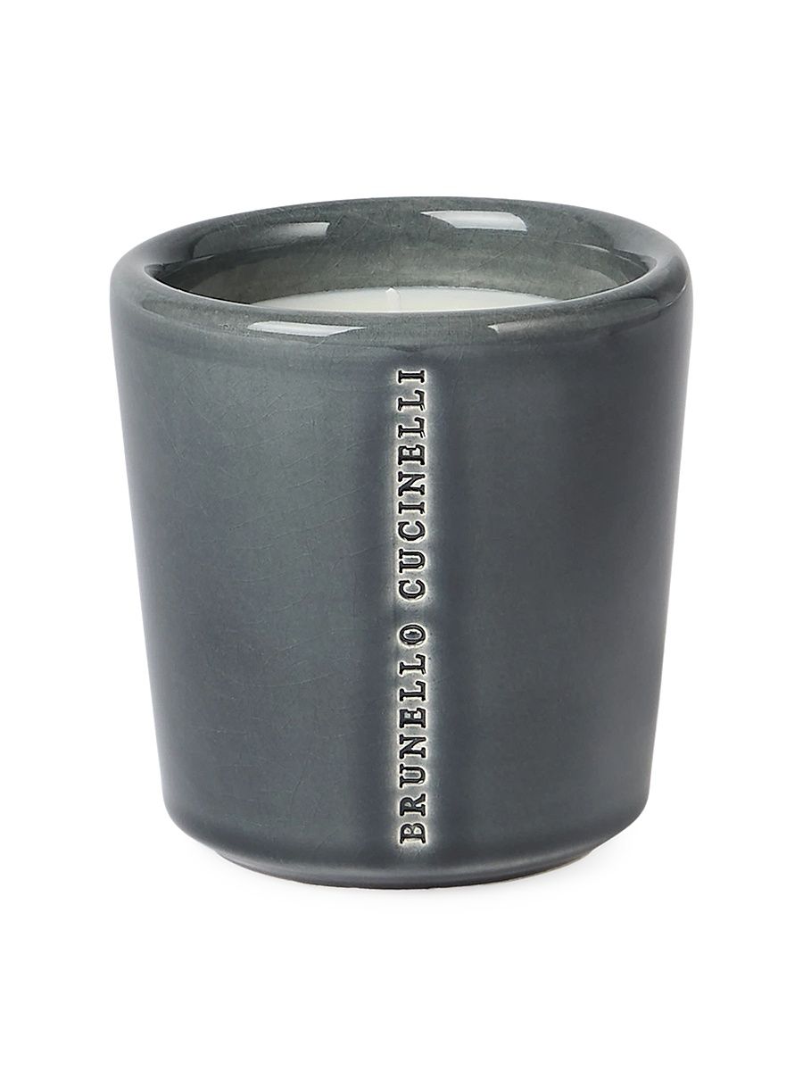 Scented Candle in Craquelé Ceramic Vessel - Mud