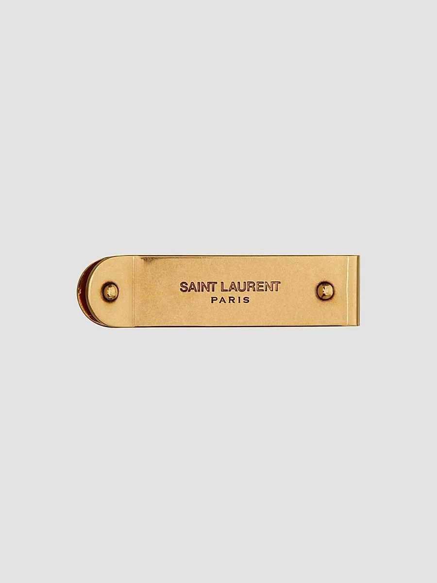 Saint Laurent Unisex Logo Money Clip - Light Bronze