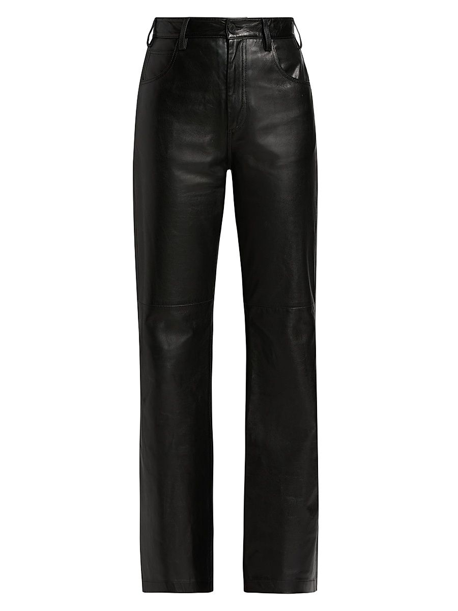 Women's Joan Leather Pants - Black - Size 8