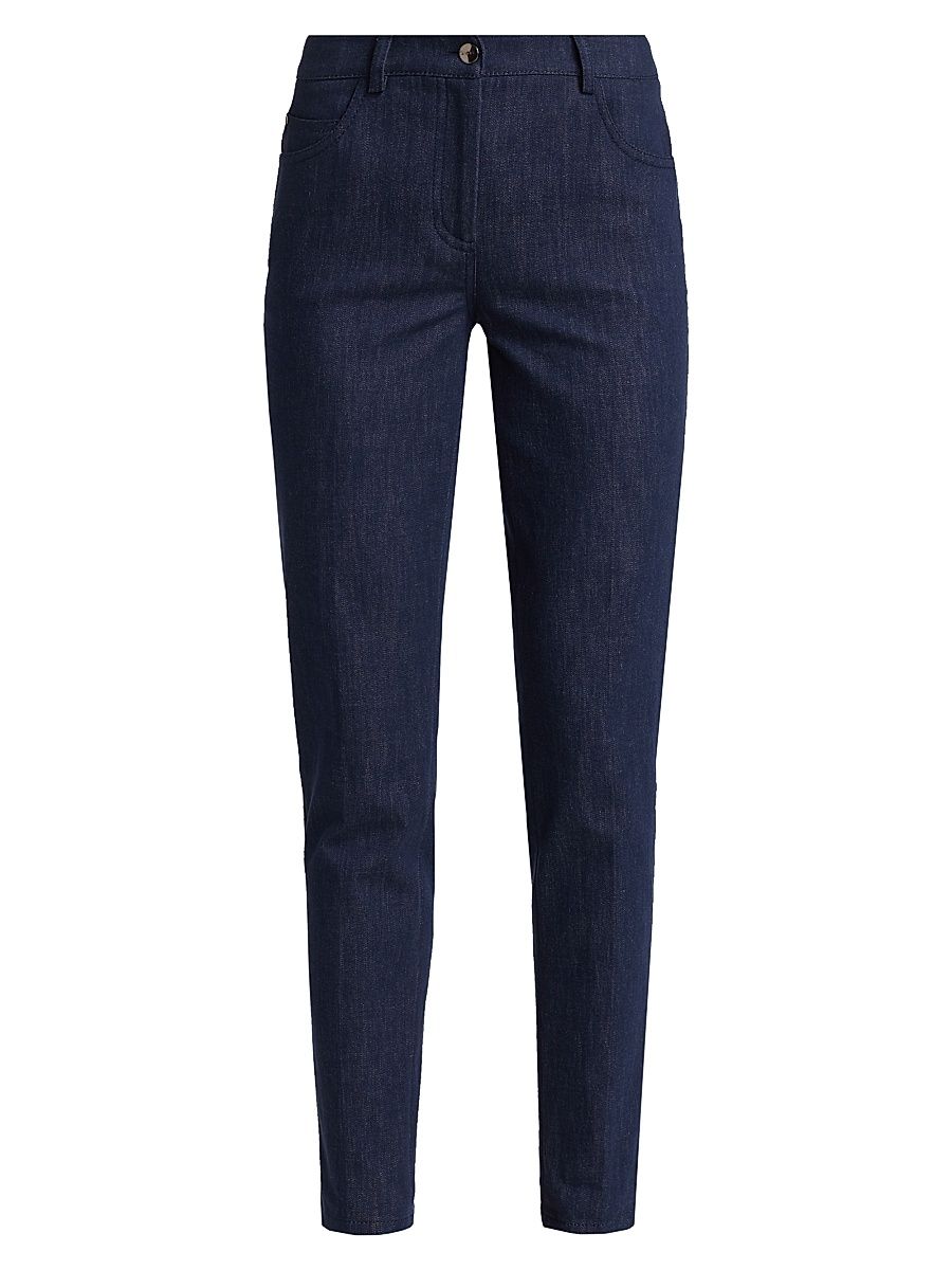 Women's Magda Elasticized Cuffed Trousers - Denim - Size 12