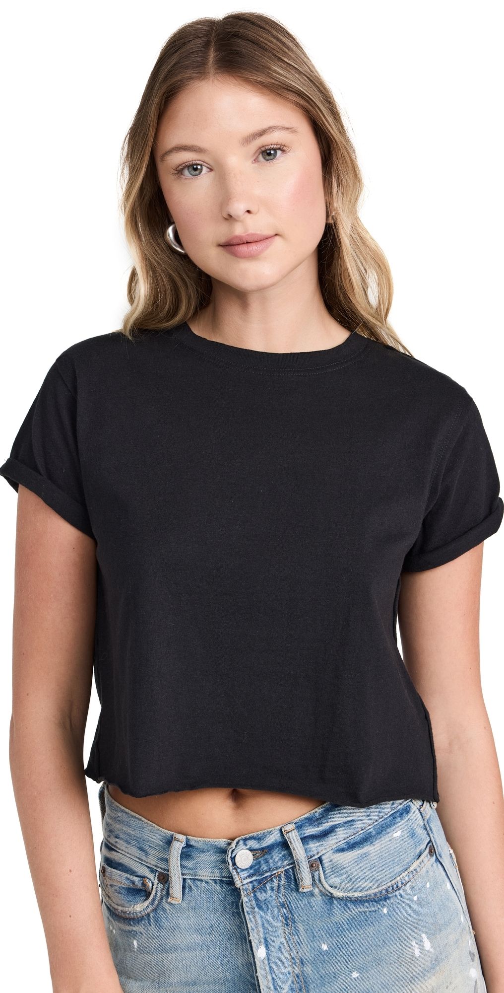 Free People The Perfect Tee Black S
