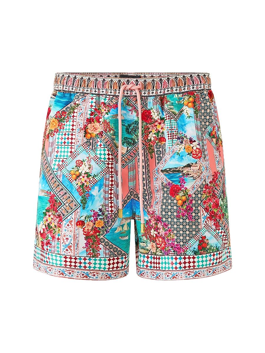 Men's Printed Mid-Length Board Shorts - Meet Me In Mallorca - Size Large