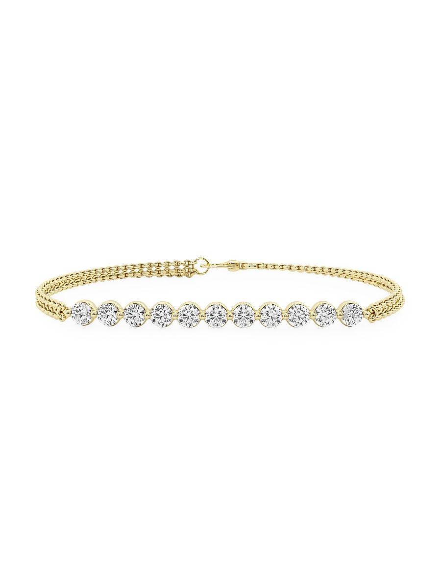 Women's 14K Yellow Gold & 0.88 TCW Lab-Grown Diamond Bracelet - Yellow Gold