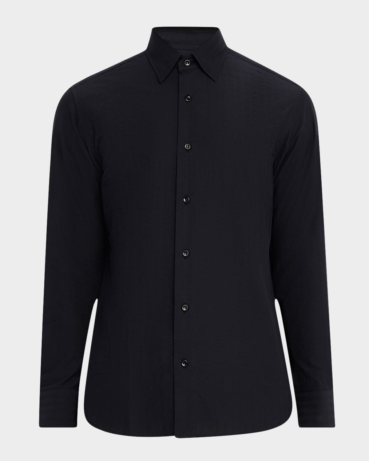 Men & apos;s Cotton Tonal Stripe Sport Shirt