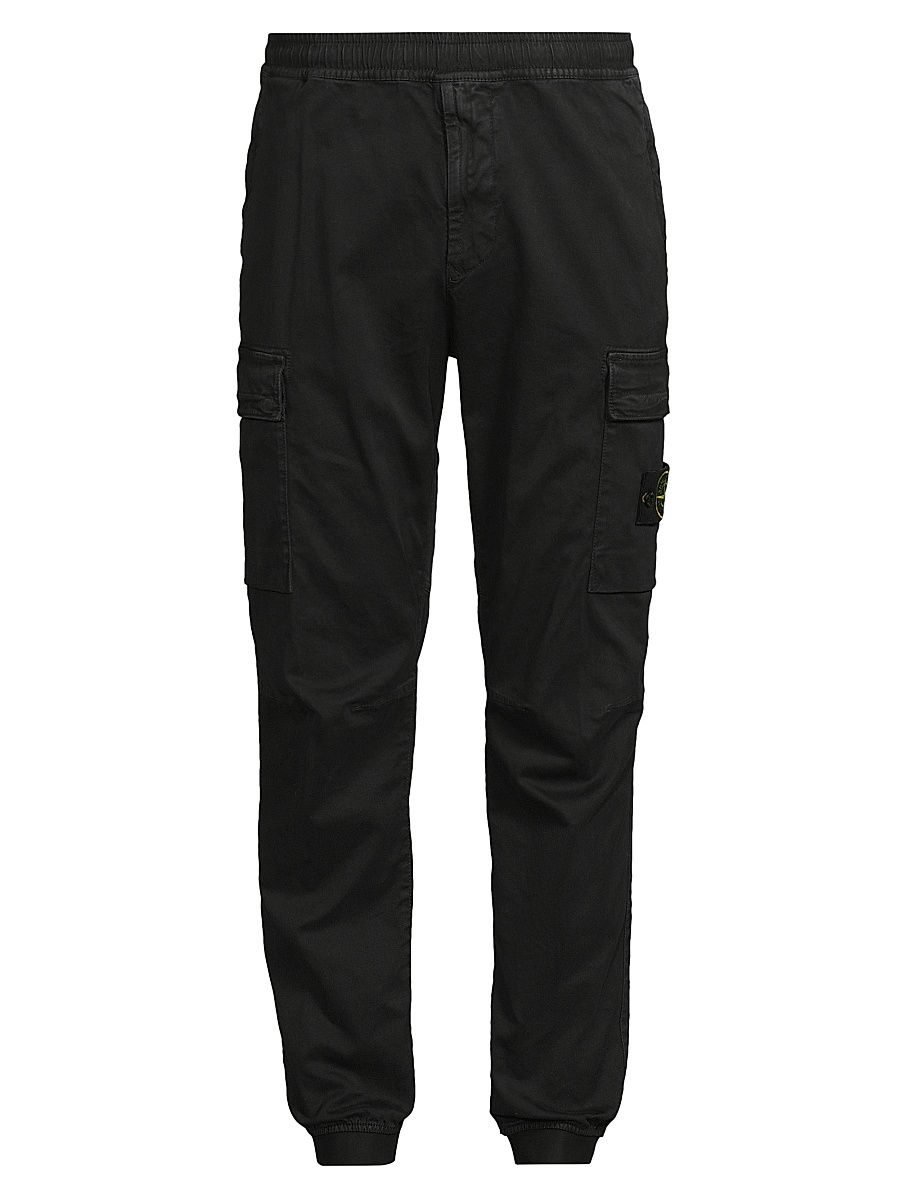 Men's Cotton Cargo Jogger Pants - Black - Size 28