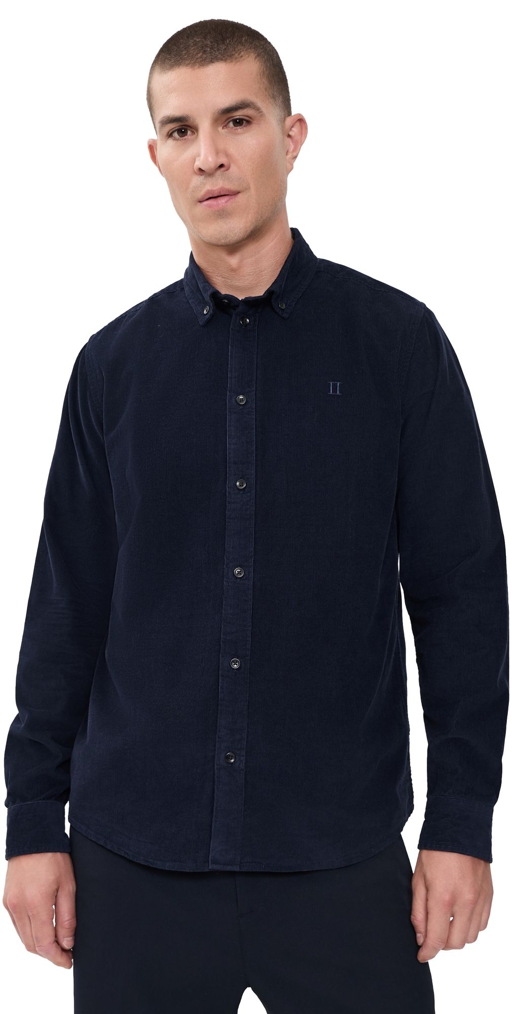 Les Deux Pinwale Corduroy Shirt Dark Navy XL
