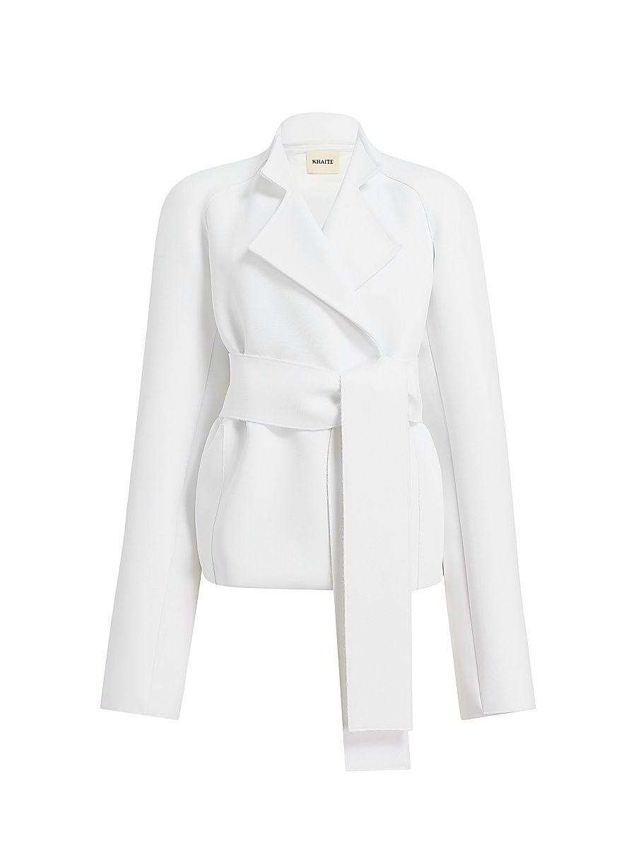 Women's Edith Faux Leather Jacket - Chalk - Size Large