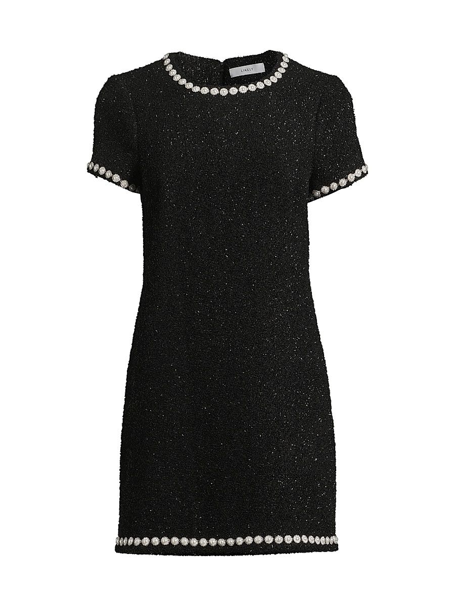 Women's Scottie Embellished Shift Dress - Black - Size 10