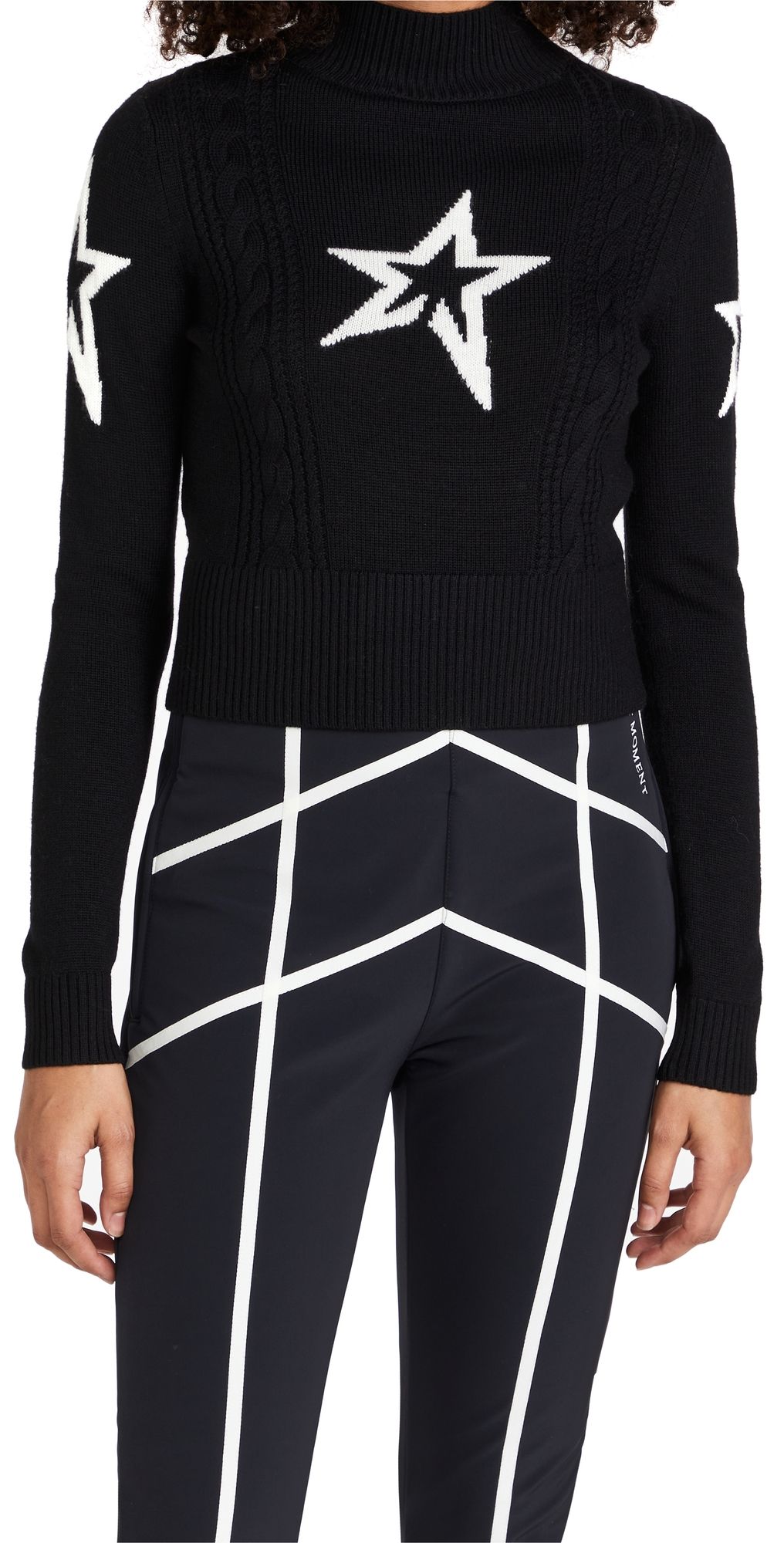 Perfect Moment Cable Underwear Sweater Black XL