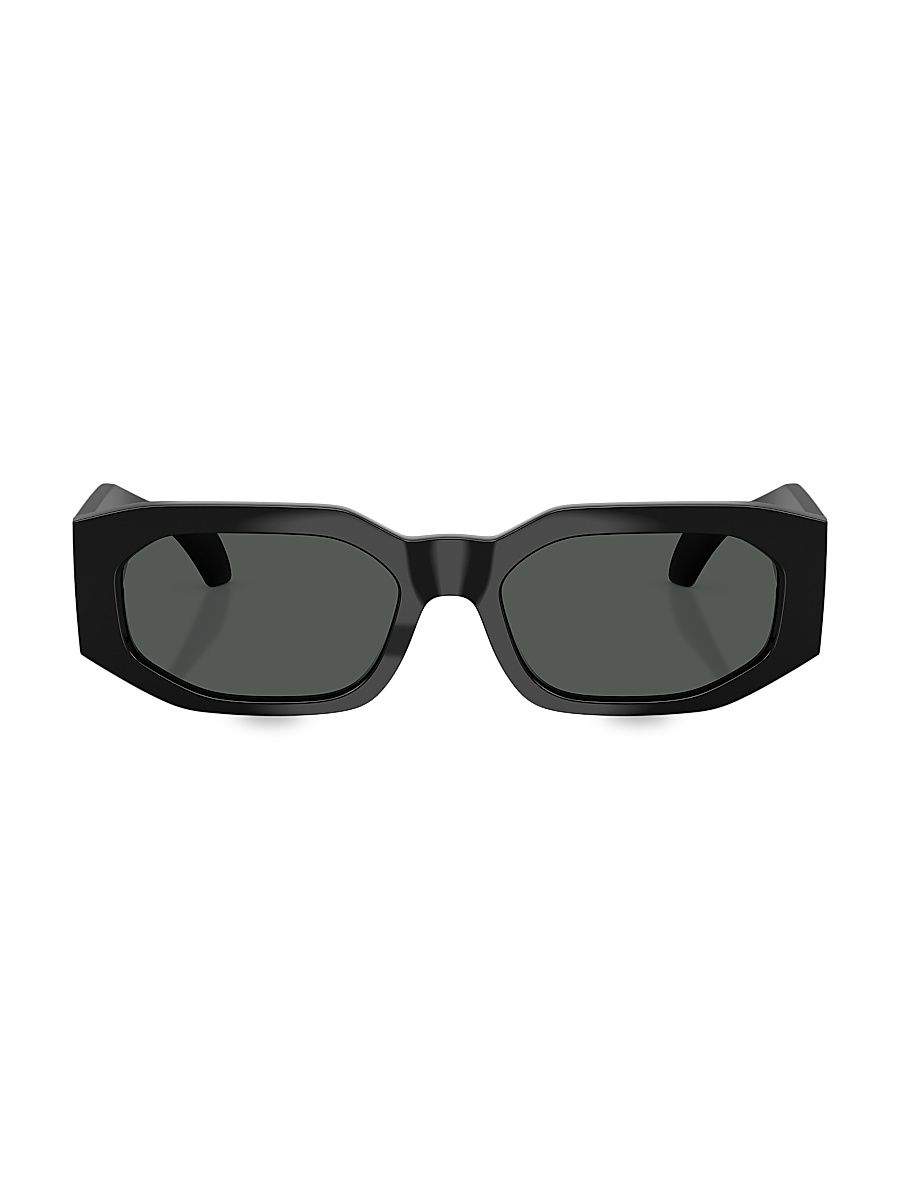 Women's 55MM Rectangular Sunglasses - Black