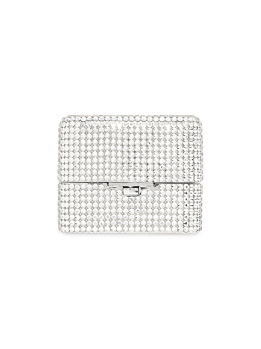 Crystal-Embellished Miniature Jewlery Box - Silver Rhinestone