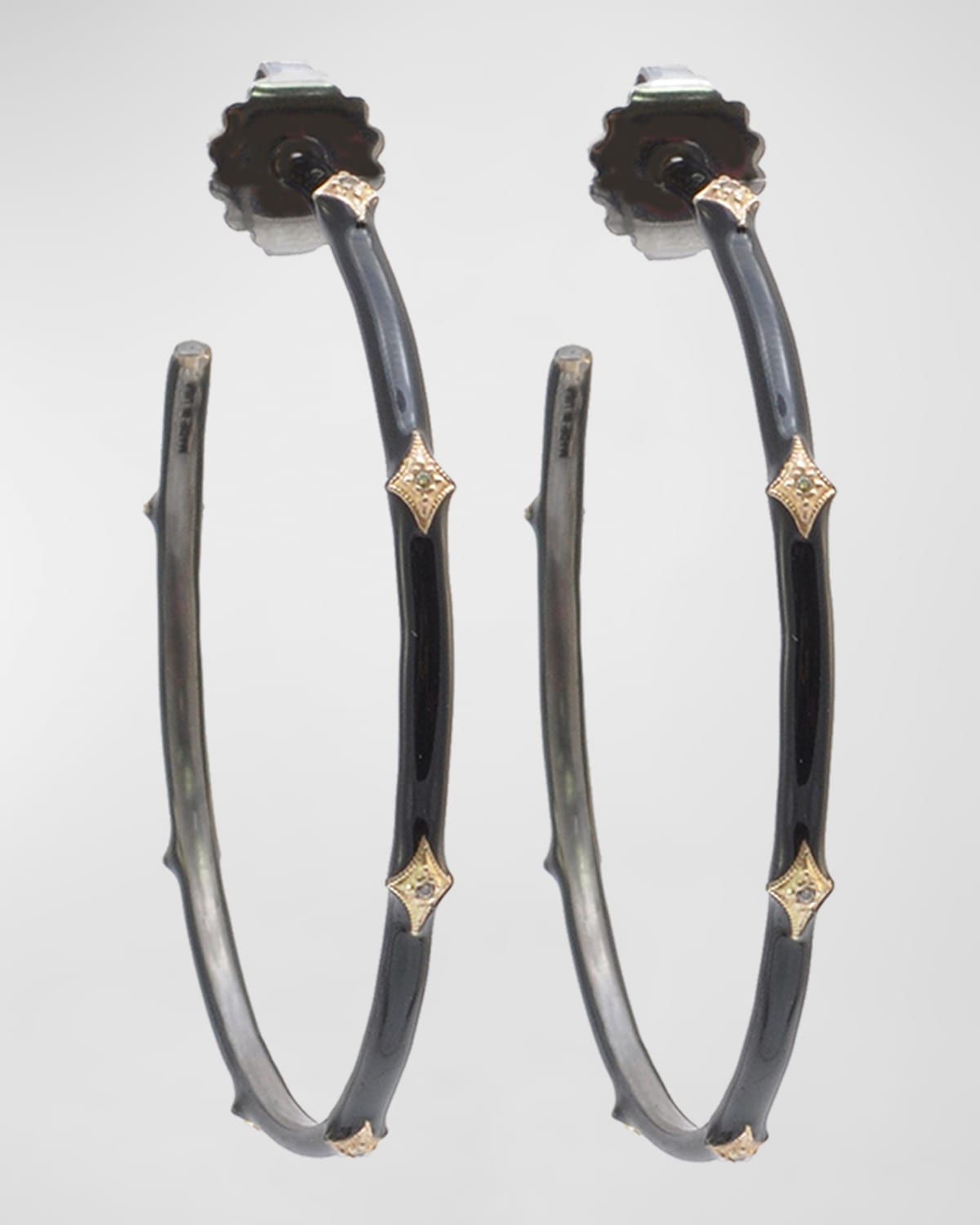Cuento Hoop Earrings, Black