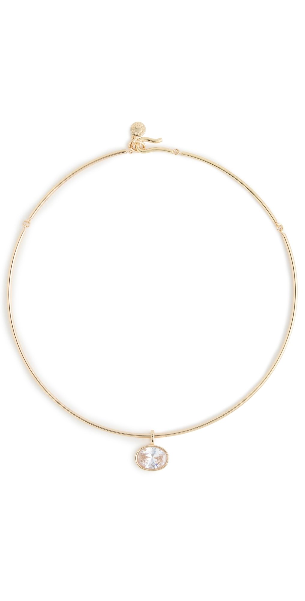 BaubleBar Jelane Gem Collar Necklace Clear/ Gold One Size