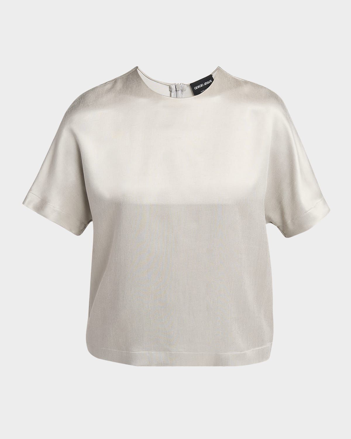 Cupro Short-Sleeve Blouse