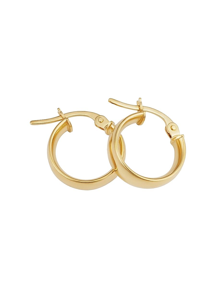 Women's 18K Yellow Gold Forever and Ever Mini Hoops - Yellow Gold