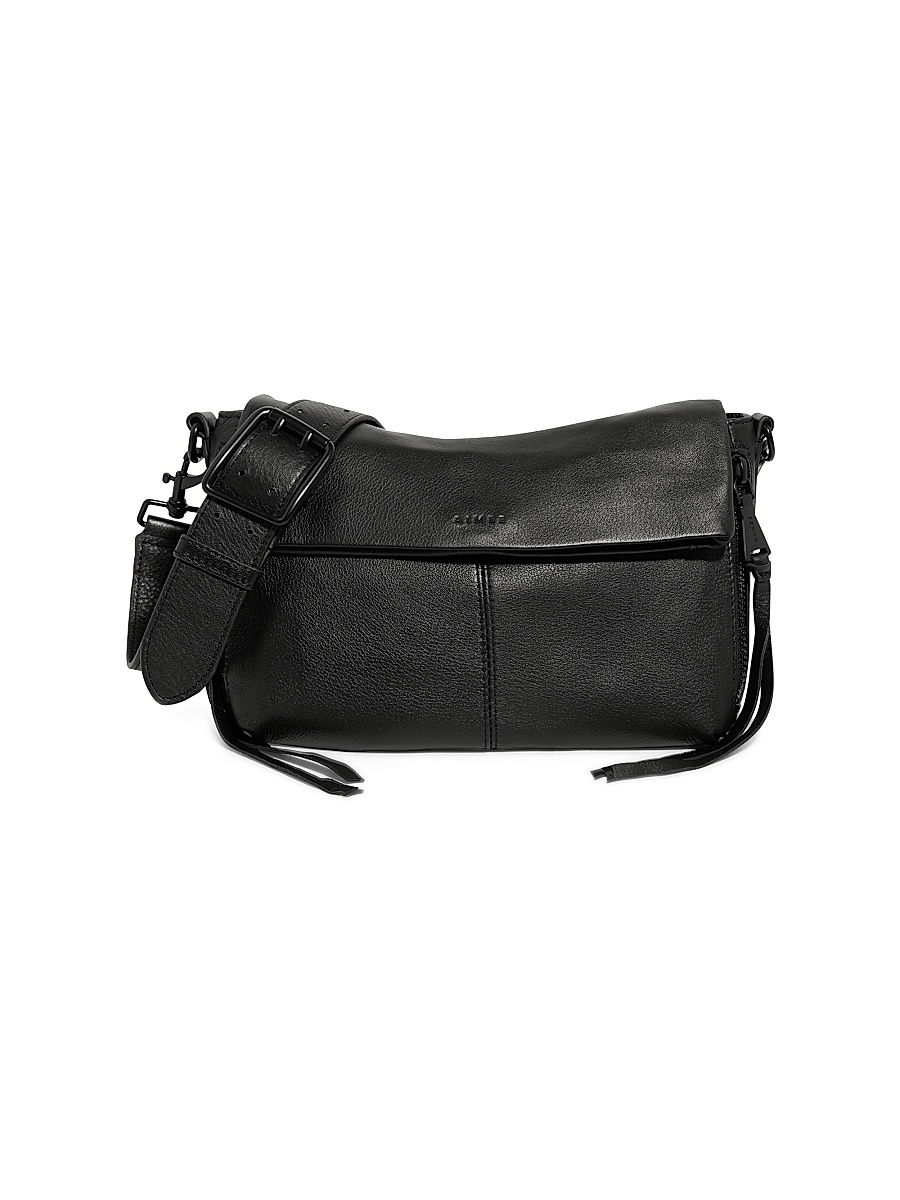Women's Bali Leather Crossbody Bag - Black