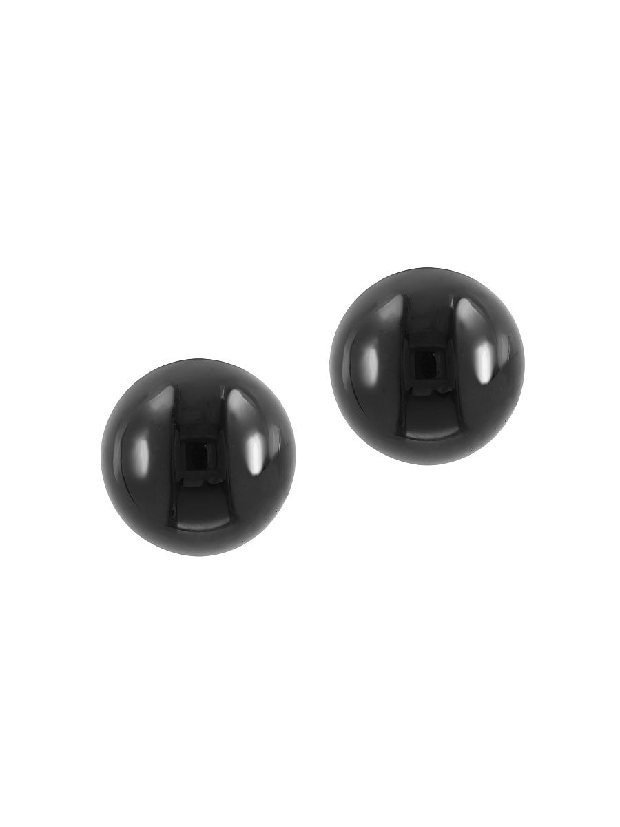 Women's 14K Yellow Gold & Onyx Stud Earrings - Yellow Gold