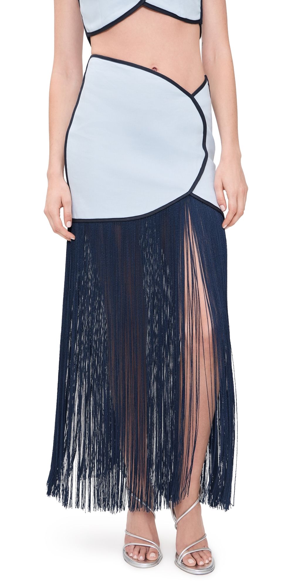 Azulu Joelle Linen Skirt Ice Blue L