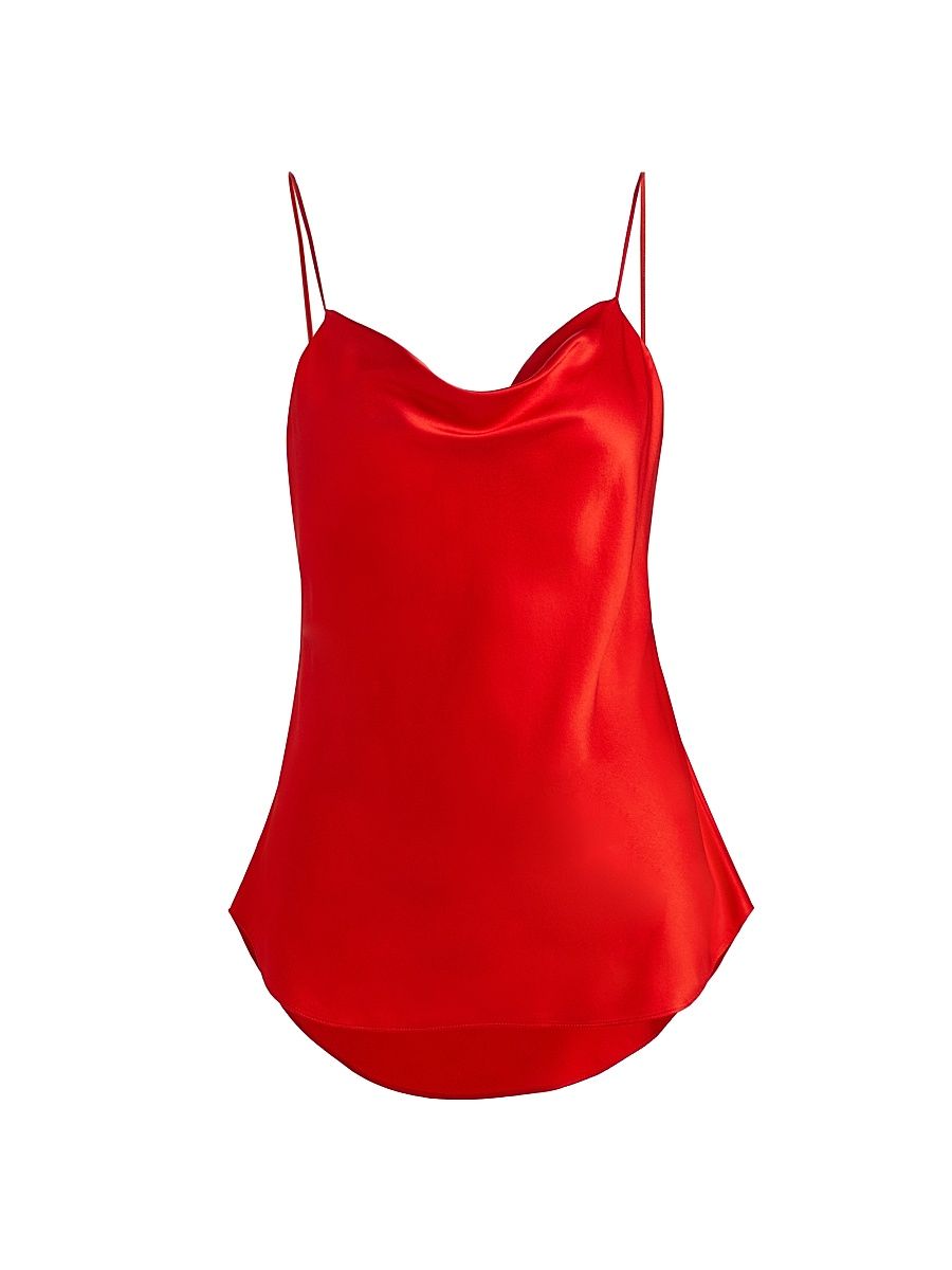 Women's Marta Silk Cowlneck Cami Top - Bisou - Size XL