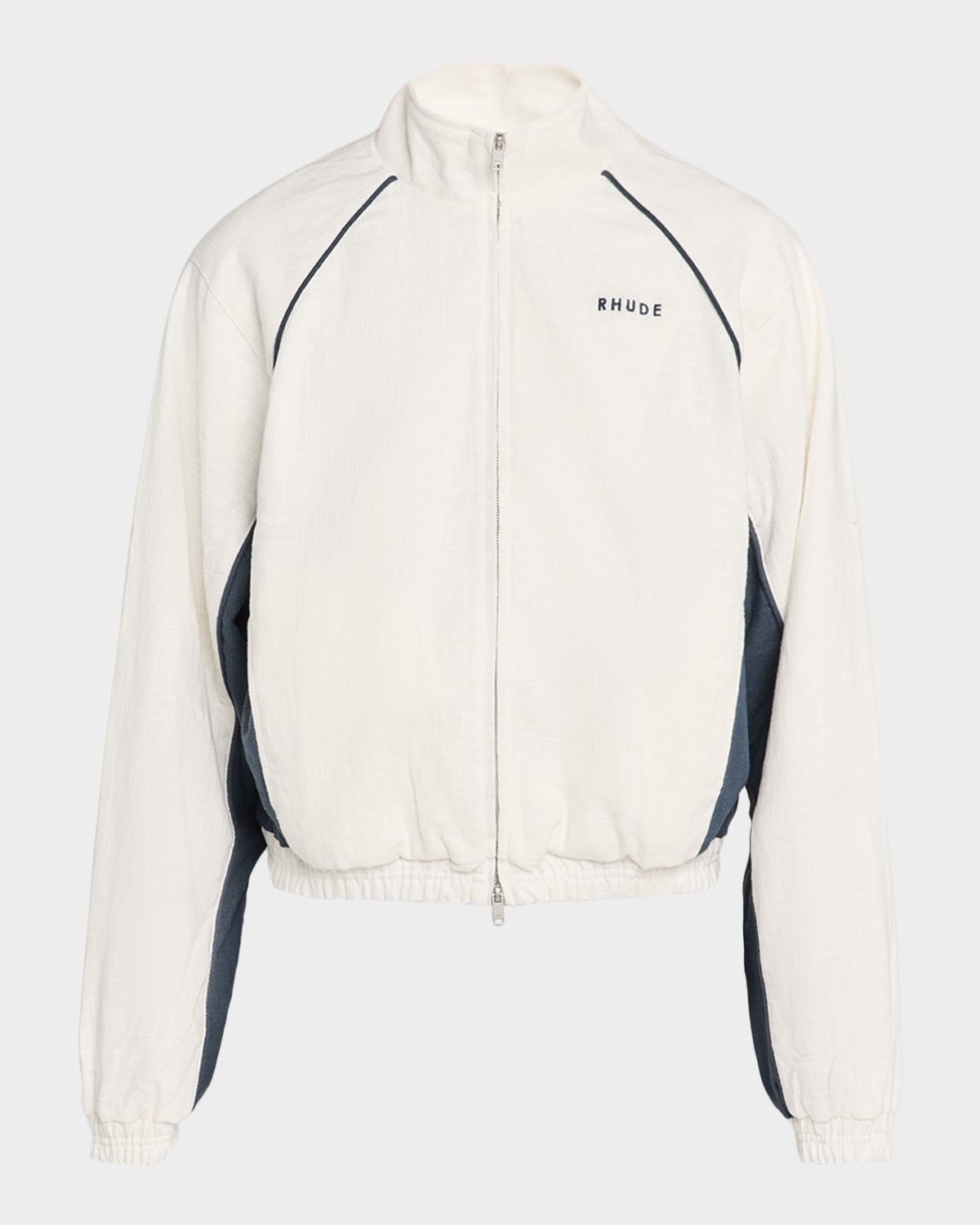 Men & apos;s Ramona Contrast-Piping Linen Track Jacket