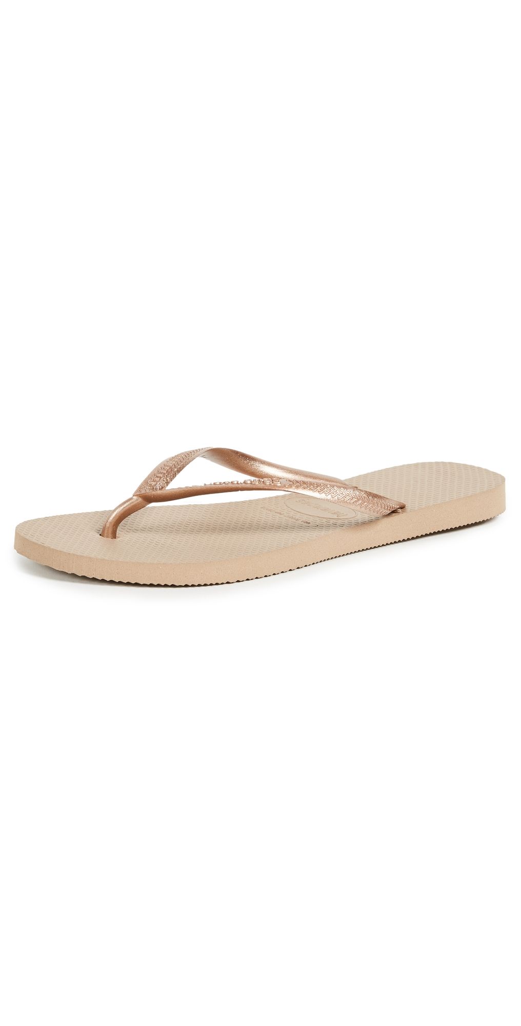 Havaianas Slim Flip Flops Rose Gold 7/8