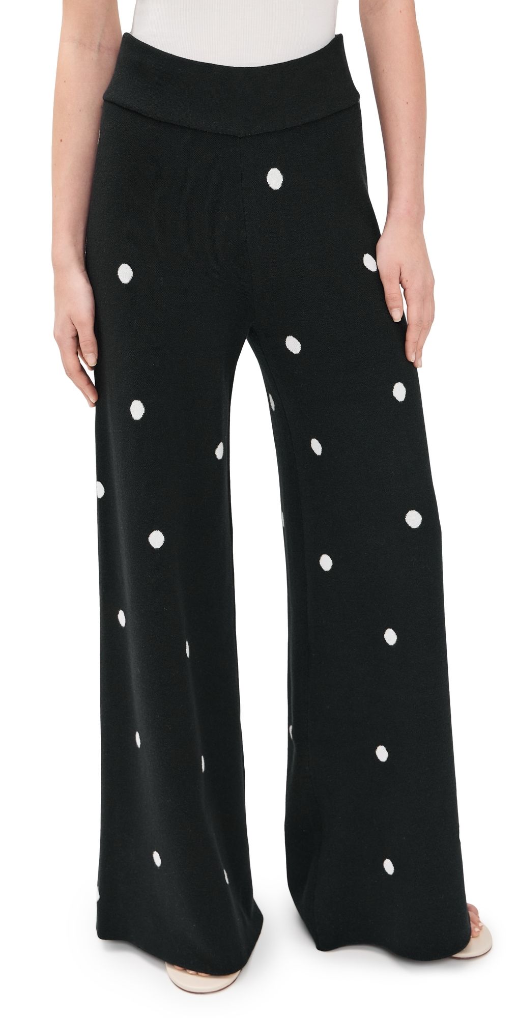 Splendid Splendid x Cellajaneblog Polka Dot Sweater Pants Black/White Polka Dot XL