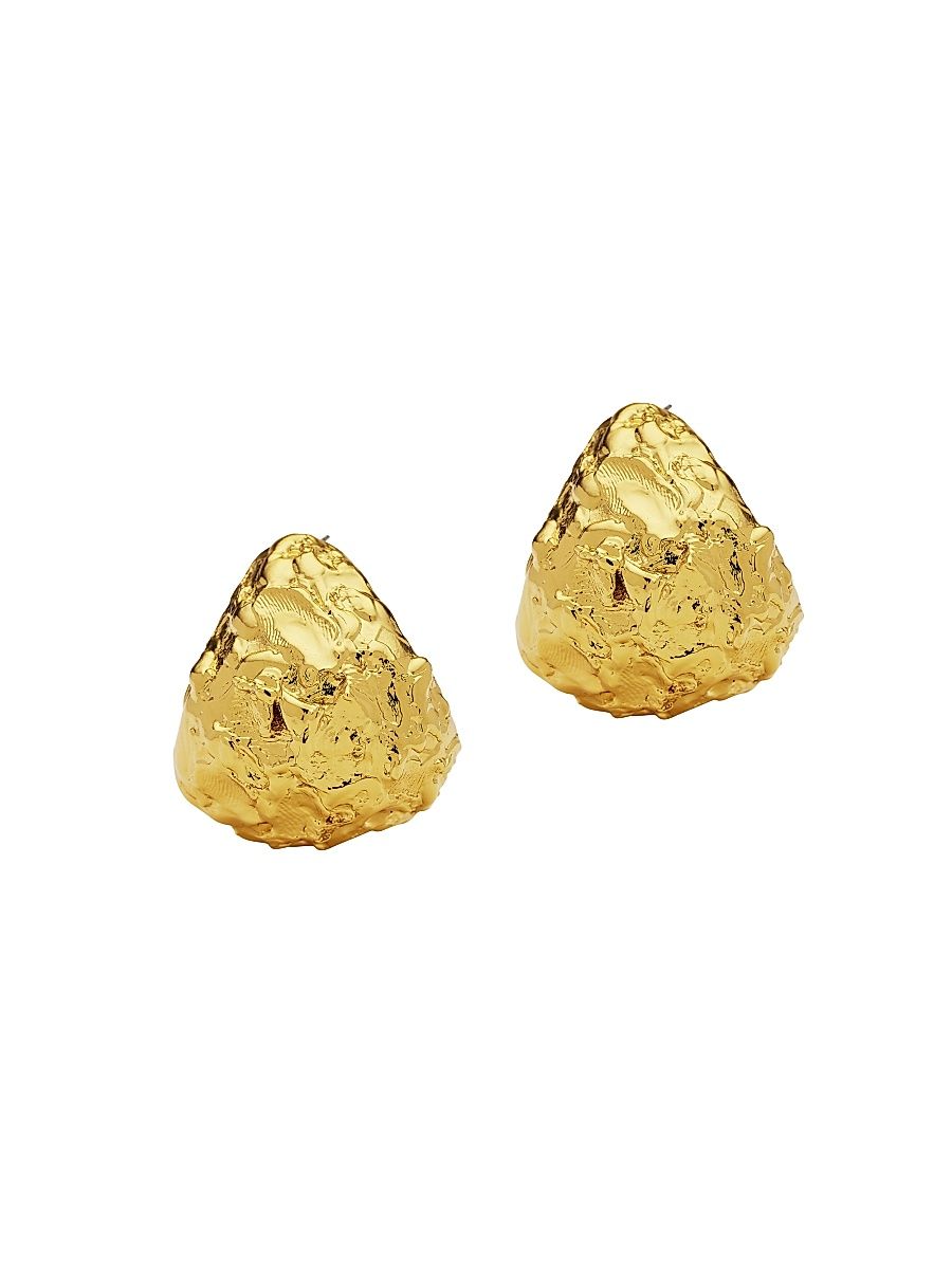 Women's Zagora Grande Florie 24K-Gold-Plated Hoop Earrings - Yellow Gold