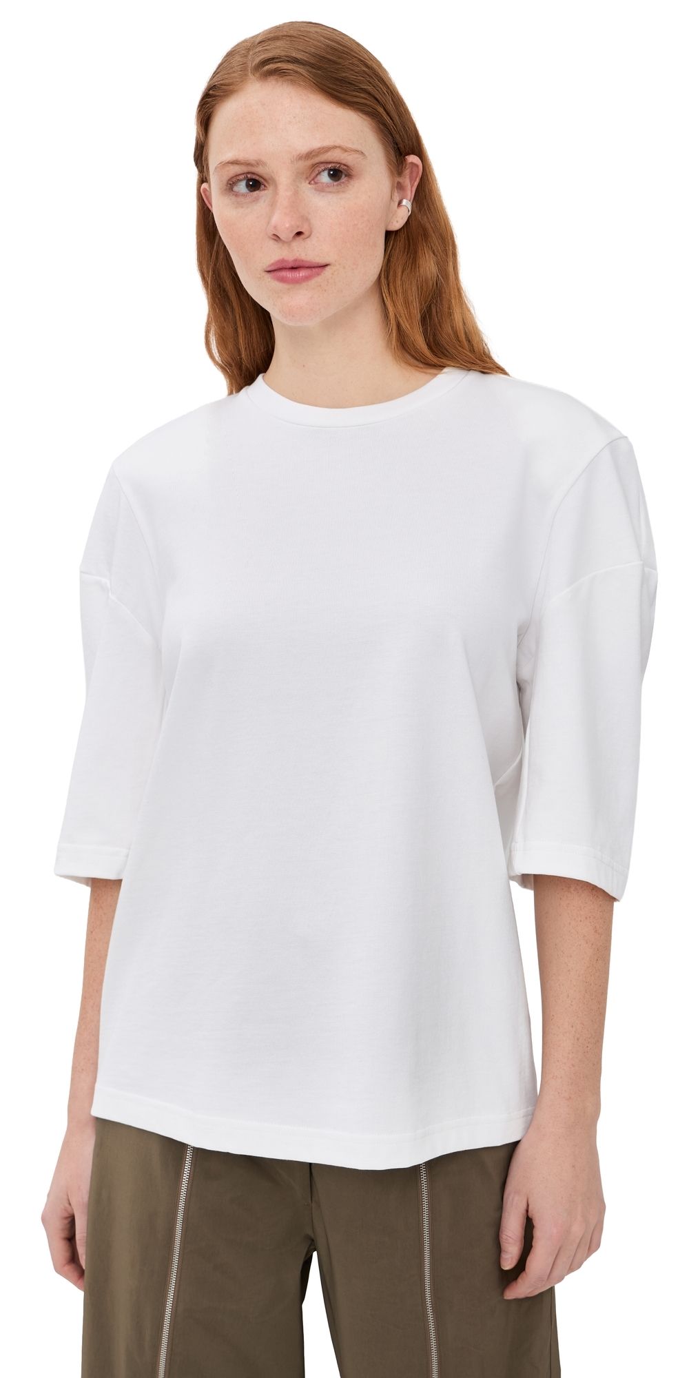 Tibi Perfect Hinged Sleeve Tee White L