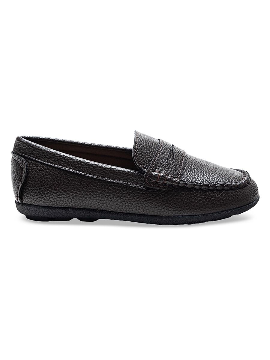 Leather Penny Loafers - Brown - Size 5 (Child)