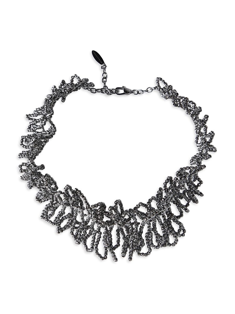 Women's Sterling Silver Choker Necklace - Lignite