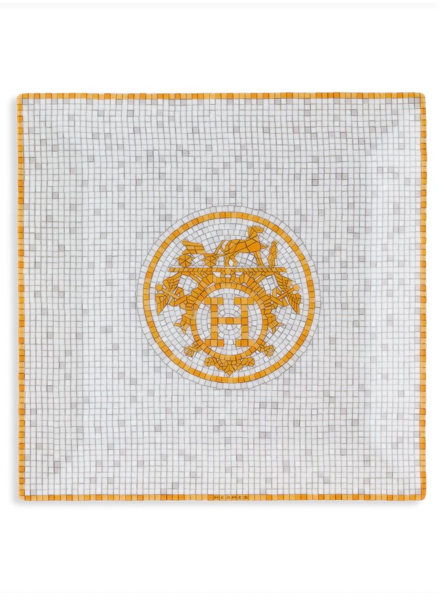 La Table Hermes Mosaïque Au 24 Gold Square Plate