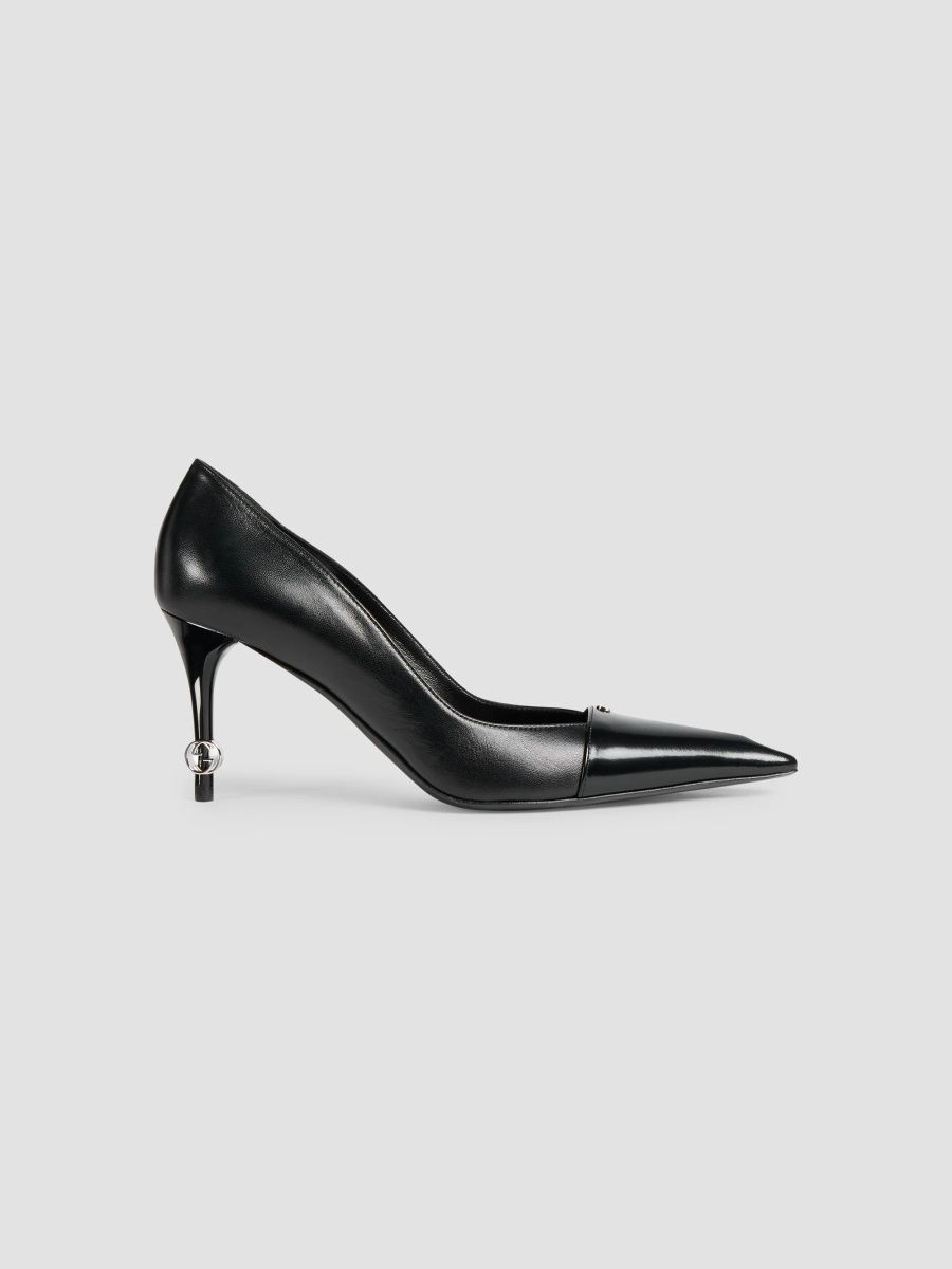 Gucci Women's Brooks 80MM Leather Stiletto Pumps - Black - Size 12