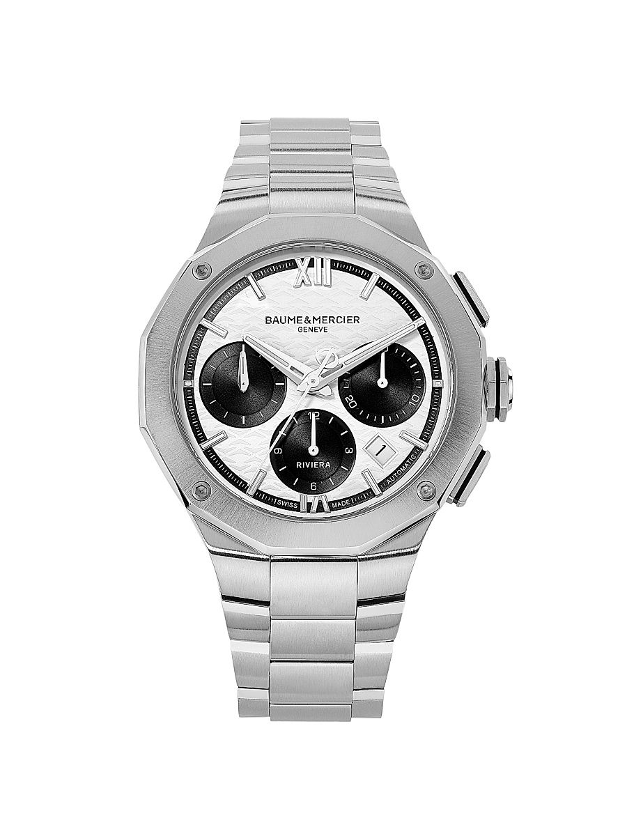 Men's Riviera White Stainless Steel Watch/41MM - Stainless Steel