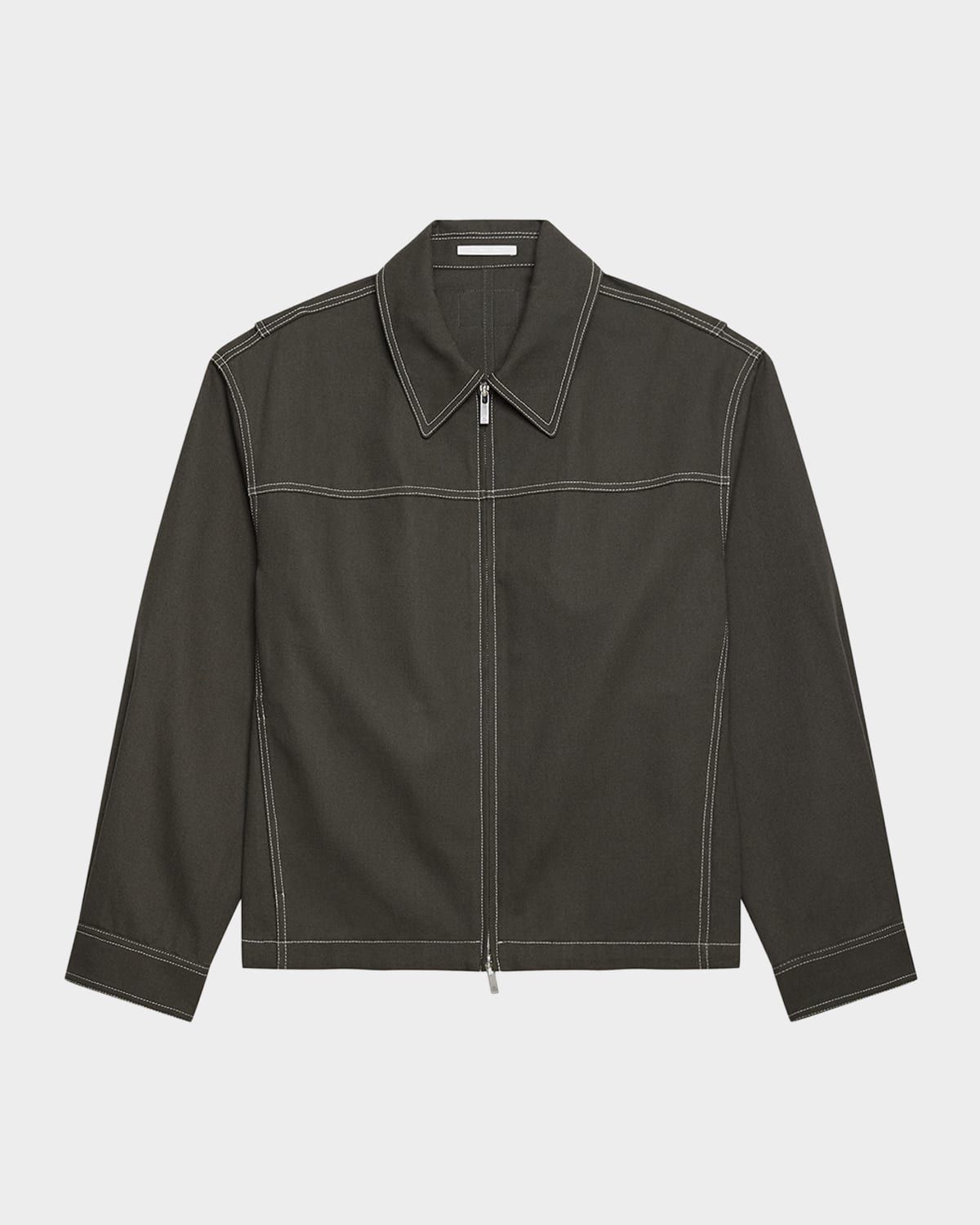 Men & apos;s Twill Contrast-Stitch Full-Zip Carpenter Jacket