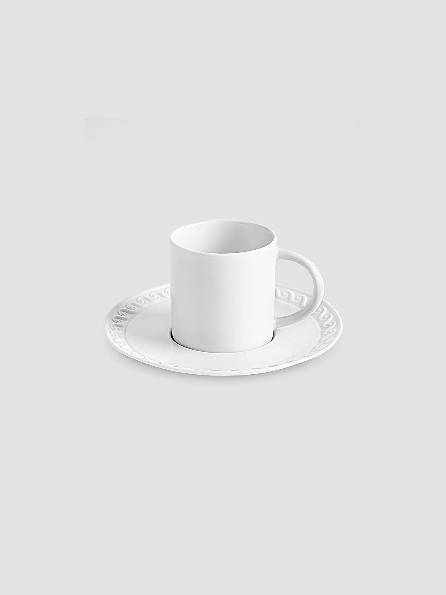 Neptune Espresso Cup & Saucer Set - White
